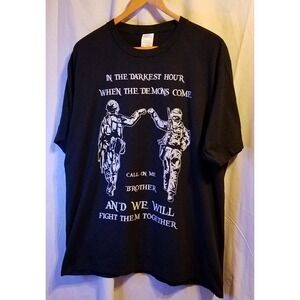 In Your Darkest Hour When The Demons Come‎ Call On Me T-Shirt Made in USA Sz XL